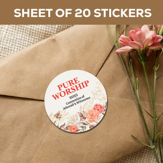 Übereinkommen von JW 2025 über das benutzerdefinie Runder Aufkleber