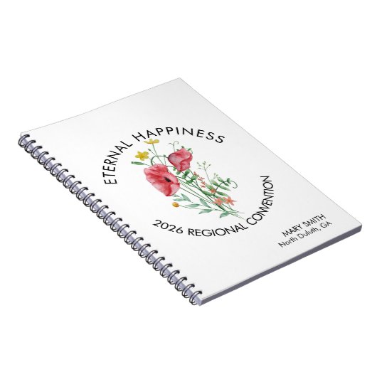 Übereinkommen zum Ewigen Glück 2026 mit Blume Notizblock (Rechte Seite)