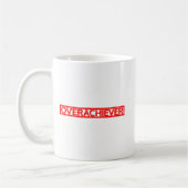 Übererfüllte Briefmarke Kaffeetasse (Links)