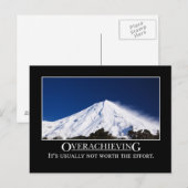 Übererfüllung lohnt sich normalerweise nicht postkarte (Vorne/Hinten)