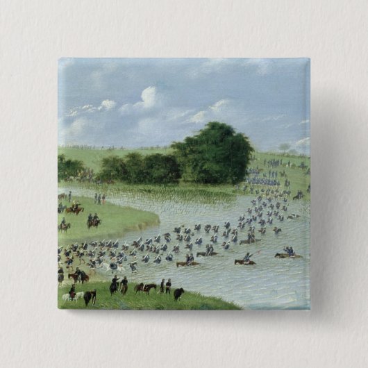 Überfahrt des San Joaquin Rivers, Paraguay, 1865 Button (Vorderseite)