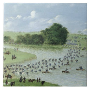 Überfahrt des San Joaquin Rivers, Paraguay, 1865 Fliese