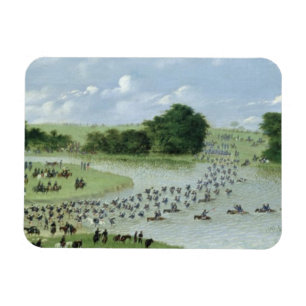 Überfahrt des San Joaquin Rivers, Paraguay, 1865 Magnet