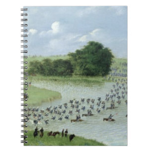 Überfahrt des San Joaquin Rivers, Paraguay, 1865 Notizblock