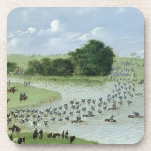 Überfahrt des San Joaquin Rivers, Paraguay, 1865 Untersetzer