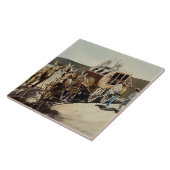Überfall auf eine Postkutsche von Edward Borein Fliese (Seite)
