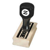 "ÜBERFÄLLIG" Holzstempel mit Gummidruckplatte Gummistempel (Stempel)