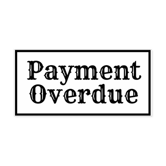 Überfällige Briefmarke aus Kautschuk Gummistempel (Prägung)