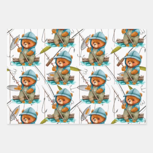 Überfischung Geschenkpapier Set (Vorderseite)