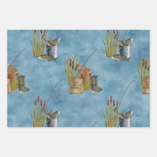 Überfischung Geschenkpapier Set (Vorderseite 3)