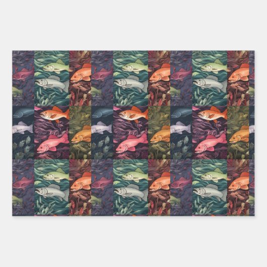 Überfischung Geschenkpapier Set (Vorderseite 3)