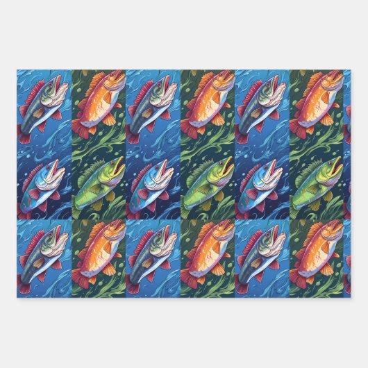 Überfischung Geschenkpapier Set (Vorderseite 2)