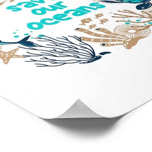 Überfischung lustiges Poster (Ecke)