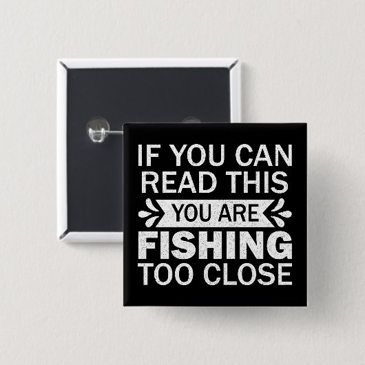 Überfischung Naher Fischer Vater Funny Button (Vorne & Hinten)