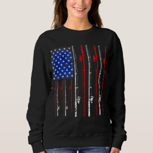 Überfischung unter amerikanischer Flagge Sweatshirt