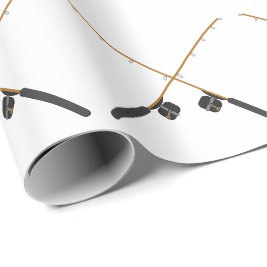 Überfischungsrouten Geschenkpapier (Rolleneckpunkt)