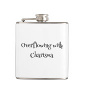 Überfließend mit Charisma Vinyl Wrapped Flask Flachmann (Vorderseite)