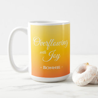 Überfließend mit Freude Personalisiert Christlich Kaffeetasse