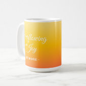 Überfließend mit Freude Personalisiert Christlich Kaffeetasse (Vorderseite Links)