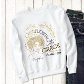 Überfließend mit Grace Gold Leaf Blumenhaar Sweatshirt
