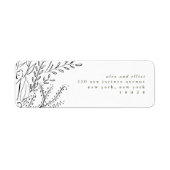 Überfließende Bouquet-Rücksendeadressen-Aufkleber (Vorne)