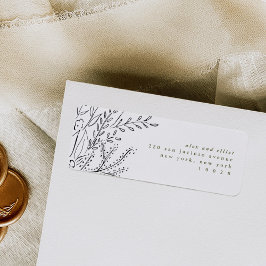 Überfließende Bouquet-Rücksendeadressen-Aufkleber