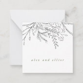 Überfließende Bouquet Wedding Mitteilungskarte (Vorderseite)