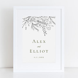 Überfließende Bouquet Wedding Poster