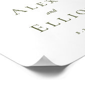 Überfließende Bouquet Wedding Poster (Ecke)