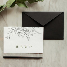 Überfließende Bouquet Wedding RSVP Cards Ankündigungspostkarte