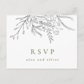 Überfließende Bouquet Wedding RSVP Postkarten (Vorderseite)