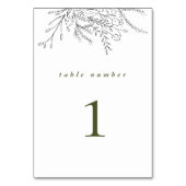 Überfließende Bouquet Wedding Tischnummer (Vorderseite)