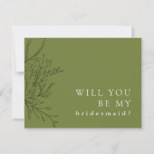 Überfließende Bouquet wird meine Bridesmaid-Karte Save The Date (Vorderseite)