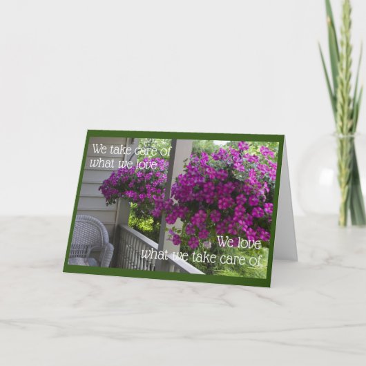 Überfließende Hängekörbe für Ihren süßen Körper Karte (Vorderseite)