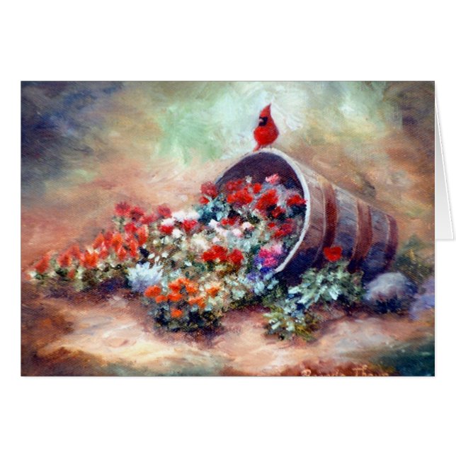 Überfließende Kardinals-leere Karte (Vorderseite (Horizontal))