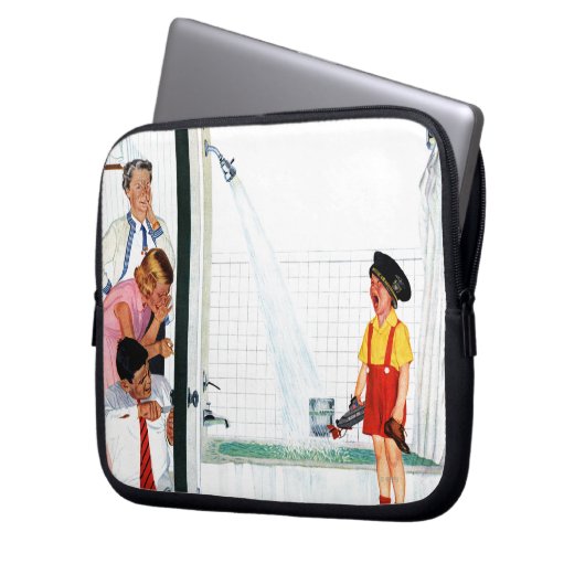 Überfließende Wanne Laptopschutzhülle (Vorderseite Links)