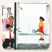 Überfließende Wanne Rechteckiger Pappuntersetzer (Vorderseite)