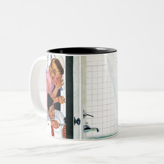 Überfließende Wanne Zweifarbige Tasse (Vorderseite Links)