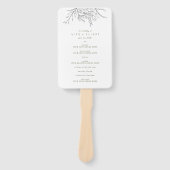 Überfließender Bouquet Wedding Program Hand Fan Fächer (Vorderseite)