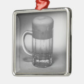 Überfließendes Bierglas Silbernes Ornament (Links)