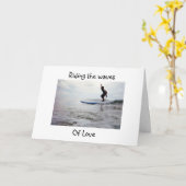 ÜBERFLÜGE DER WELLEN DER LIEBE BIRTHDAY CARD KARTE (Gelbe Blume)