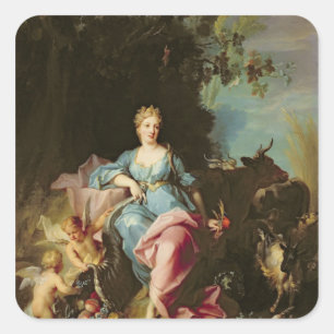 Überfluss, 1719 quadratischer aufkleber