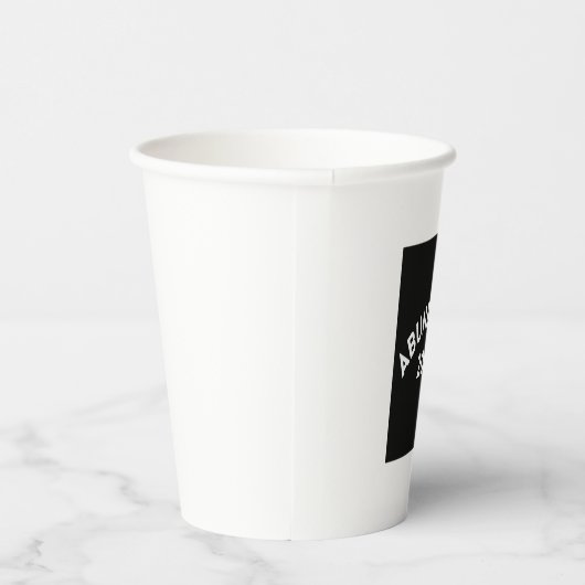 Überfluss 2024 - Papiercup Pappbecher (Rechts)