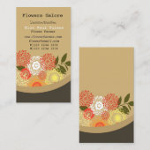 Überfluss Blume blühen florales Chrysanthemum Visitenkarte (Vorne/Hinten)