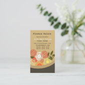 Überfluss Blume blühen florales Chrysanthemum Visitenkarte (Stehend Vorderseite)