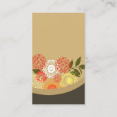 Überfluss Blume blühen florales Chrysanthemum Visitenkarte (Rückseite)