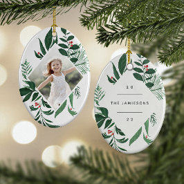 Überfluss botanisch | Elegantes geometrisches Foto Keramik Ornament