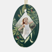 Überfluss botanisch | Elegantes geometrisches Foto Keramik Ornament (Links)