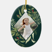 Überfluss botanisch | Elegantes geometrisches Foto Keramik Ornament (Vorne)