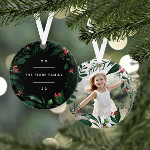 Überfluss botanisch PERSONALISIERTES FOTO Ornament